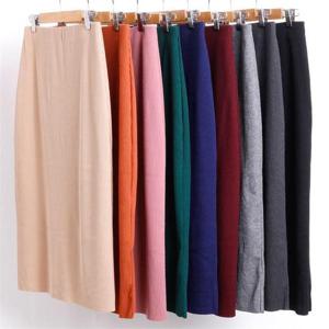 [강물처럼]빅사이즈사랑해요 2111L012 H 골지 롱 스커트 MO (644