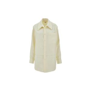 보테가베네타 카라 디테일 린넨 셔츠 1453019