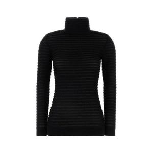 발렌티노 하이넥 롱슬리브 리브 탑 5B0KC60B8VT 0NO TP942796783