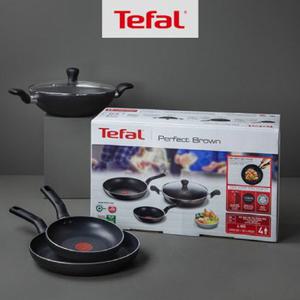 테팔 퍼펙트브라운 4종세트(팬20+팬28+웍28+뚜껑28)