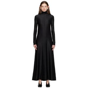 25 FW 질샌더 여성 블랙 하이넥 맥시 드레스 241249F055000