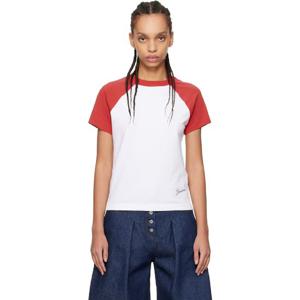 25 FW 쟈크뮈스 여성 레드 더 베이스볼 미니 티셔츠 251553F110022