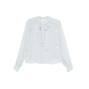 25 FW 포르테포르테 크리스털 장식 타이 넥 셔츠 14090MYSHIRT TP442623089