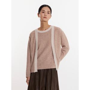 [플리츠미][플리츠미] 라인 배색 니트 가디건_EKCDW125005