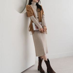 [나크21] 하이넥 폴라 니트 원피스 NK53-OH-1