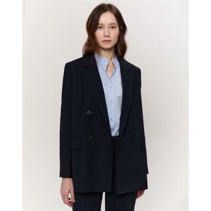 아떼 바네사브루노 여성 25SS 시즌오프 네이비 단색 더블버튼 자켓 VLJA5B203N2