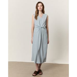 아떼 바네사브루노 여성 25SS 시즌오프 블루 꼬임 리넨혼방 민소매 원피스 VLDR5B237B2