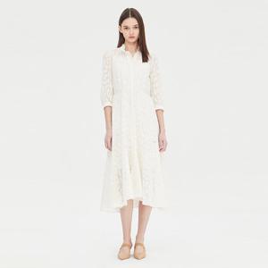 [시슬리] 바네사 러플넥 번아웃 원피스_SAOP31431CR