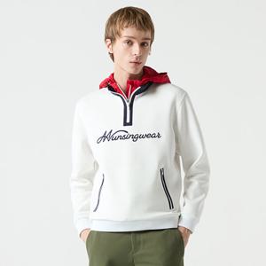 [먼싱웨어][40%OFF]남성 반집업 포켓 맨투맨 화이트(MQ121MTL13)