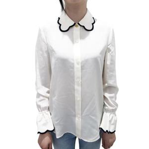 토리버치 스캘롭 엣지 실크 블라우스 52105 104