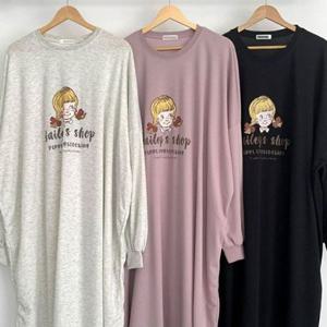 409S618S 소녀프린팅면롱원피스 빅사이즈