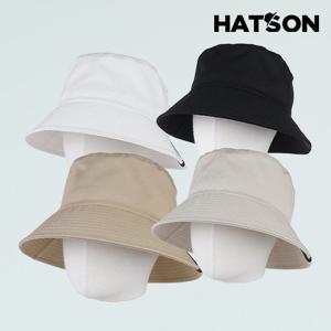[햇츠온]HatsON 남성 여성 사계절 무지 버킷햇 모자 벙거지 와이드 챙 넓은 면 코튼 워싱 봄 여름 가을 5H1302 AA