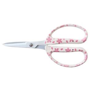 치카마사 원예가위 CRI-360SFW(SW) 270-3916 치카마사 작업공구 원예공구 원예가위 CRI-360SFW 꽃무늬원예가위 핑크원예가위