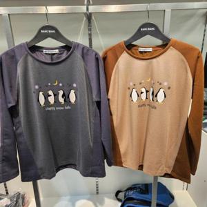 뱅뱅 병점 HC07 가을 여성 펭귄프린트 티셔츠 NTK611