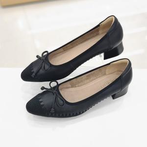 [탠디]여성 컴포트쿠션 구두 리본 플랫슈즈 WMX25224TD5F3