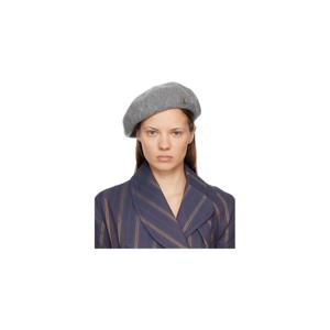 비비안웨스트우드 비니 그레이 바스크 울 베레모 252314F014003