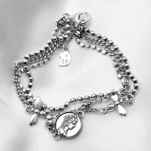 에르모사제이 W053 빈티지 퀸 코인 체인 은팔찌 / 실버 925 팔찌