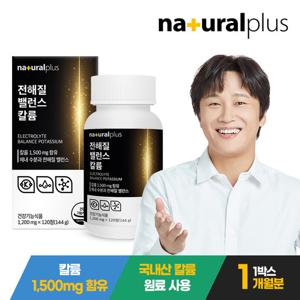 내츄럴플러스 전해질 밸런스 칼륨 포타슘 1500mg 1병 / 수분균형
