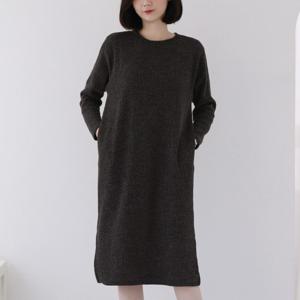 [웬디즈갤러리]라운드 골지 옆트임 원피스 GOP113