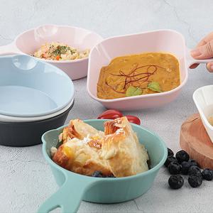 항균 사각 손잡이 앞접시 5종세트