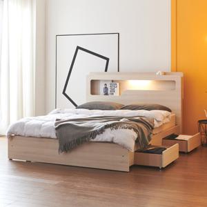 보루네오 협탁과 스텐드가 필요없는 LED 서랍침대 SS (라텍스독