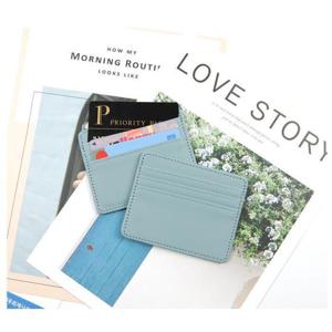 가죽 교통카드 신용카드 신분증 카드지갑 옥색 1P