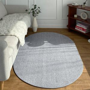 선염솔리드 타원형 러그 사계절 거실 카페트_150x200cm(타원)