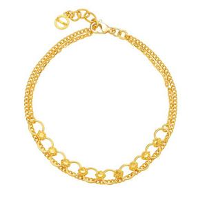 [한국금다이아몬드] 여자 순금 팔찌 써클 꽃 체인 24K 7.5g 18K장식