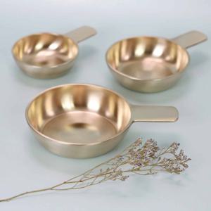 [무케] 한놋_손잡이 앞접시(2호) 유기 녹그릇 무료각인