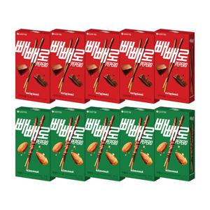 초코 빼빼로 46g 5개+아몬드 빼빼로 32g 5개