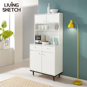 [리빙스케치] 국내제작 그레타 800 주방수납장 세트[착불]홈카페장 키큰장 뷔페장