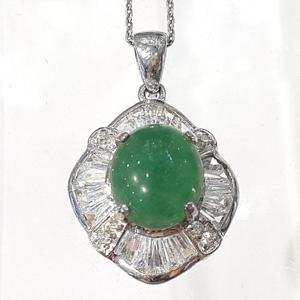 [블루케이] 그린칼세도니비취 목걸이펜던트231115-21