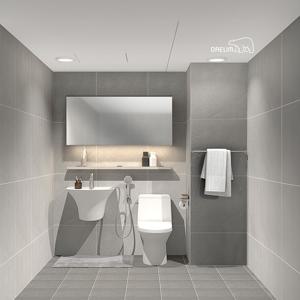 대림바스 디럭스그레이 LED 와이드플랩장 소형욕실 리모델링