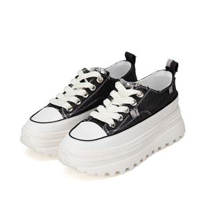 [바바라(슈즈)]데임 워싱 키높이 여성 스니커즈BBH170BK