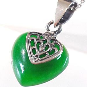 [블루케이] 비취 그린칼세도니 원석목걸이240320-16