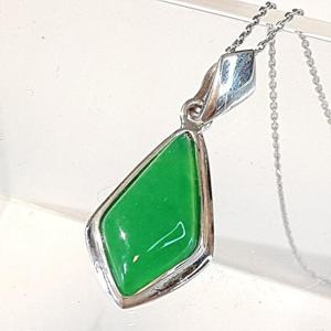 [블루케이] 비취 그린칼세도니 원석목걸이240320-14