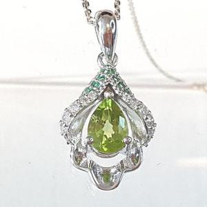 [블루케이] 페리도트 원석 목걸이펜던트240404-17작품