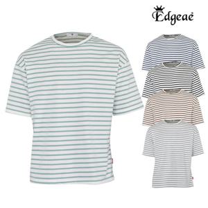 엣지애 남녀공용 단가라 라운드 반팔셔츠 MCTRR2041M2