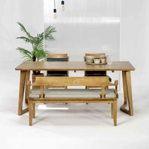 (착불)우아미가구 하르페 원목 4인 식탁 벤치의자 세트