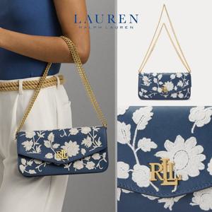 폴로 랄프로렌 17912936 여자 Sawyer 자수 가죽 숄더 크로스백