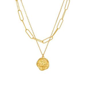 [삼성금거래소] 24K 메이플 코인 레이어드 목걸이 18.75g