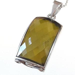 [블루케이] 실버925 페리도트합성석 목걸이240510-04