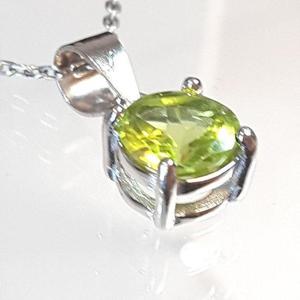 [블루케이] 하이퀄 페리도트 원석목걸이240604-14