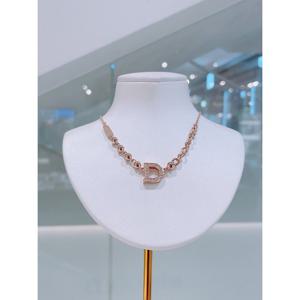 미니골드 14K [DIA 랩1.5][아델라] D&버블 링크목걸이 NJKS4003L