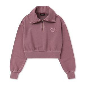 [널디] 우먼스 수플레 피그먼트 크롭 스 셔츠 PNES24SW16 W S SOUFFLE PIGMENT CROPPED SWEATSHIRT