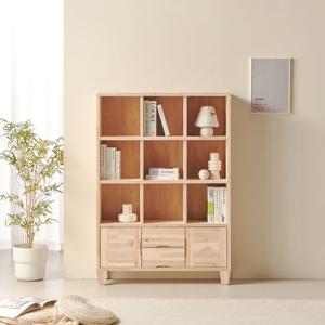 동서가구 마르디 수납형 삼나무 원목 1000 4단 책장 DF925473