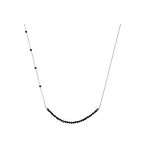 [티르리르] 블랙스피넬 실버핑크 체인목걸이 HNQSVR13054M