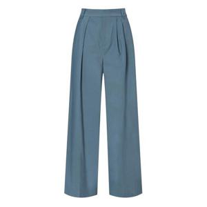 라움 여성  TIBI 블루 턱장식 면혼방 팬츠 CWPA2E495T2