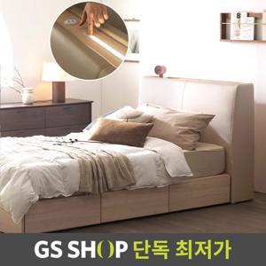 젠티스 헤이즐 LED 가죽 호텔 수납 침대 SS[자모고 포켓 SS]