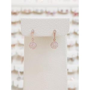 볼라레 세이브존01 반구 6mm 볼 큐빅 드롭귀걸이 spe1008